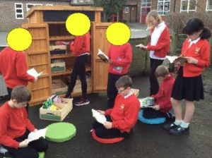South View School outdoor book shed